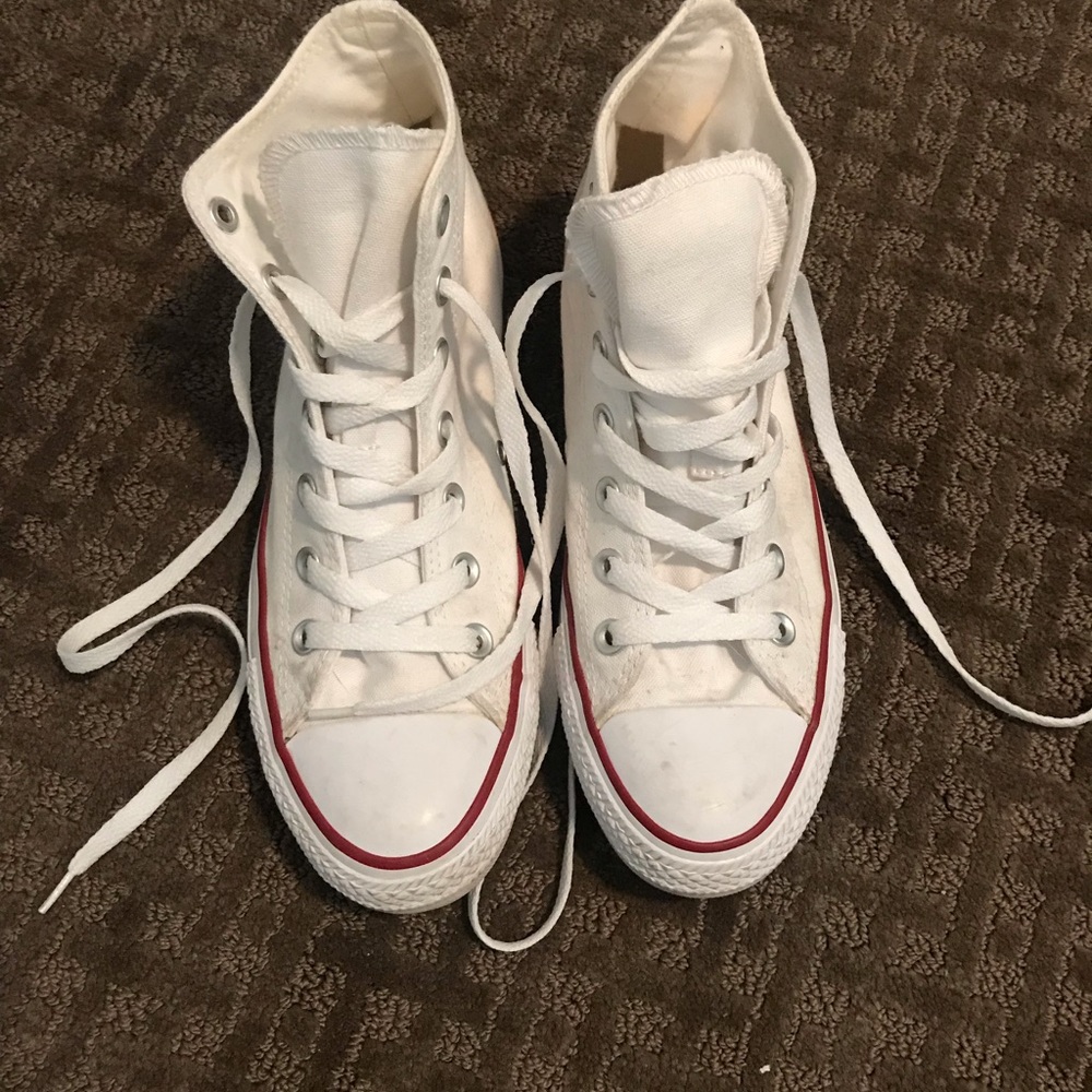 White converse high tops